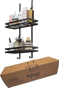 Souiri Doucherek - Stainless Doucherek - Zonder Boren - Doucherek Zwart - Doucherek Hangend - Badkamer Accessoires - RVS - 2 Laags 21 Souiri Doucherek - Stainless Doucherek - Zonder Boren - Doucherek Zwart - Doucherek Hangend - Badkamer Accessoires - RVS - 2 Laags -Badkamer Product Winkel 798x1200 2
