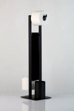 WENKO Toiletbutler Rivalta Zwart - Toiletborstel Met Houder, Toiletrolhouder En Reserverolhouder -Badkamer Product Winkel 799x1200 17