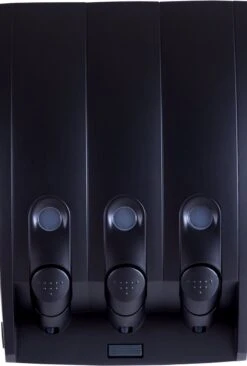 Aquathof, Zeepdispenser, Mat Zwart, 3 Kamer, 3 Reservoirs, 3x350ml, Hangend, Wandmontage -Badkamer Product Winkel 810x1200 2