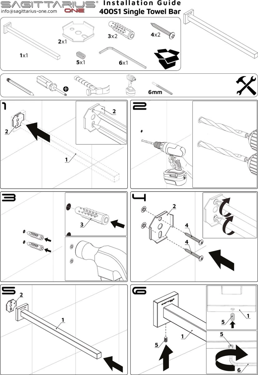 Sagittarius One 400S1-B Handdoekrek Zwart | Handdoekrek Badkamer | Handdoekenrek Zwart | Handdoekenrek Badkamer | Handdoekstang Zwart 40 Cm | Handdoekhouder Zwart 8 Sagittarius One 400S1-B Handdoekrek Zwart | Handdoekrek Badkamer | Handdoekenrek Zwart | Handdoekenrek Badkamer | Handdoekstang Zwart 40 Cm | Handdoekhouder Zwart - Afbeelding 6