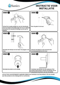 Sanics Toiletrolhouder Zwart Met Klep - WC Rolhouder RVS Inclusief Montage Set - Closetrolhouder -Badkamer Product Winkel 848x1200 4