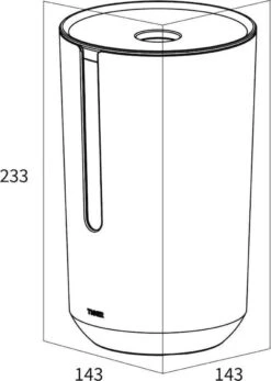 Tiger Tess - Reserverolhouder Met Deksel - Vrijstaand - Zwart / Antraciet -Badkamer Product Winkel 855x1200 3