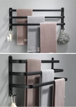 Handdoekrek Zwart - 3 Laags - Inclusief Montagemateriaal - Handdoekrek Badkamer - Handdoekstang 10 Handdoekrek Zwart - 3 Laags - Inclusief Montagemateriaal - Handdoekrek Badkamer - Handdoekstang -Badkamer Product Winkel 861x1200