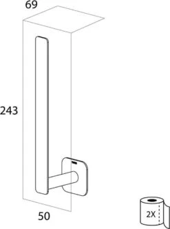 Tiger Colar - Reserverolhouder - Zwart -Badkamer Product Winkel 891x1200 2