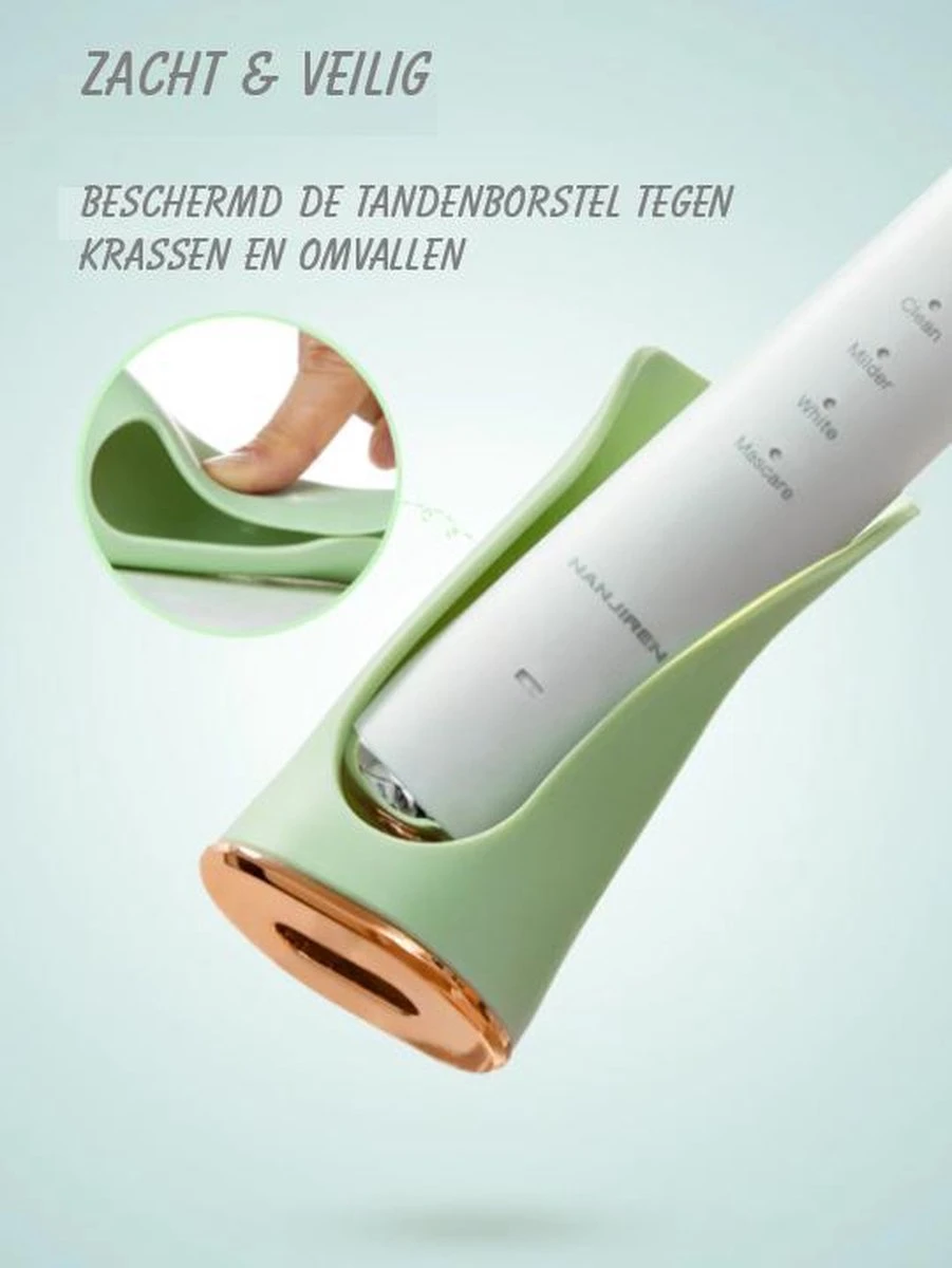 Happy Goodz Houder - Elektrische Tandenborstelhouder - GRIJS 1 Stuk - Flexibele Siliconen - Hangend Aan De Muur Zonder Boren - Geschikt Voor Oral-b & Philips Sonicare - Toothbrush Holder 5 Happy Goodz Houder - Elektrische Tandenborstelhouder - GRIJS 1 Stuk - Flexibele Siliconen - Hangend Aan De Muur Zonder Boren - Geschikt Voor Oral-b & Philips Sonicare - Toothbrush Holder - Afbeelding 3