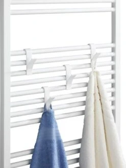 4x Handdoek Haak - Kleding Haak Voor Radiator - Radiatorhaakje - Handdoek Houder Hangend Aan Verwarming - Badkamer Haken Hangend - Ophanghaakjes - Wit -Badkamer Product Winkel 902x1200