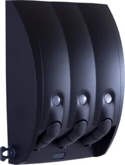 Aquathof, Zeepdispenser, Mat Zwart, 3 Kamer, 3 Reservoirs, 3x350ml, Hangend, Wandmontage -Badkamer Product Winkel 908x1200 3