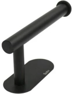 Flusive Toiletrolhouder Met 4 Handdoekhaakjes - Wc Rolhouder - Zelfklevend Zonder Boren - RVS - Zwart -Badkamer Product Winkel 923x1200