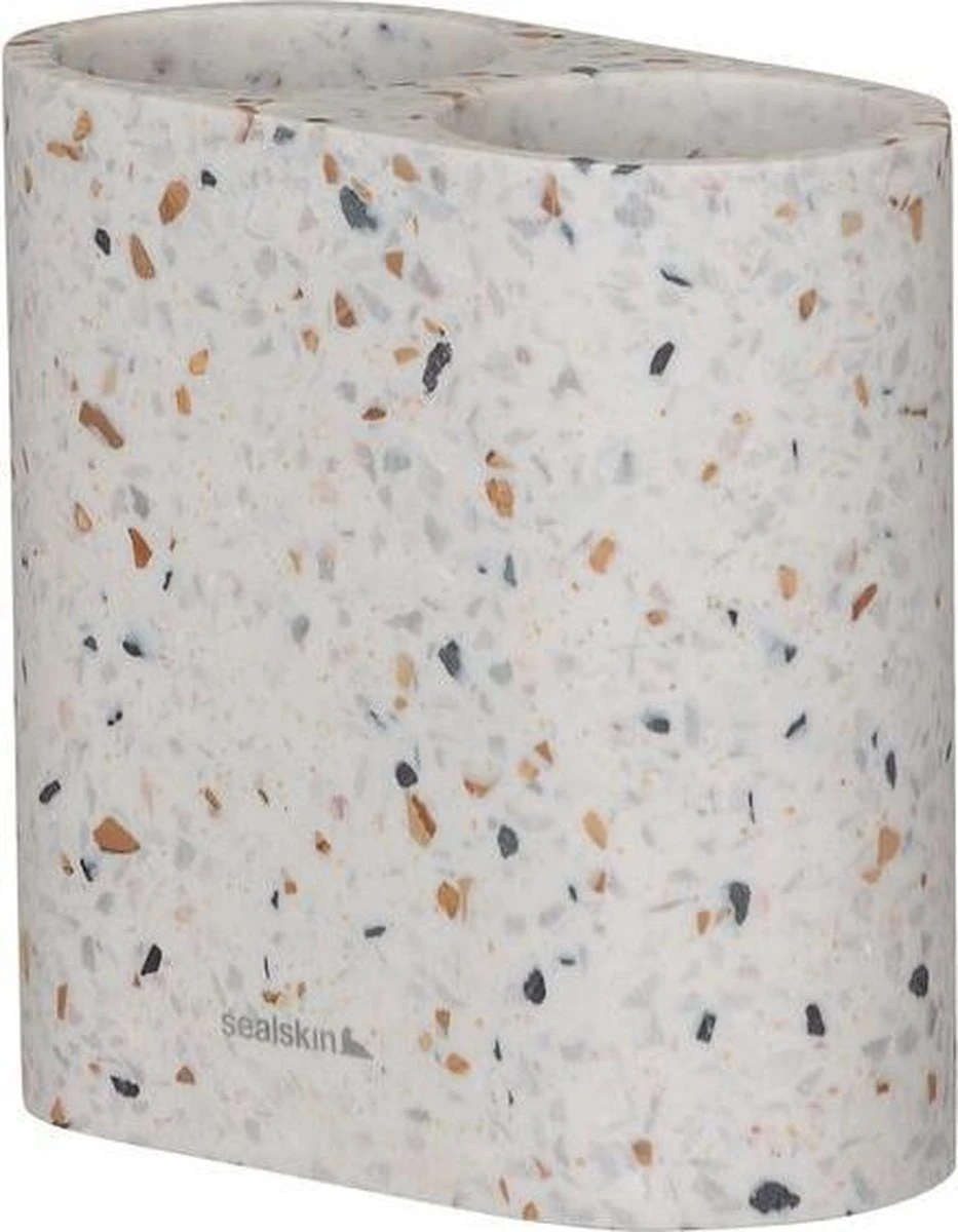 Sealskin Blend Tandenborstelhouder Dubbel Vrijstaand - Terrazzo 7 Sealskin Blend Tandenborstelhouder Dubbel Vrijstaand - Terrazzo - Afbeelding 5
