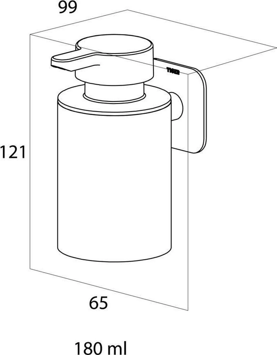 Tiger Colar - Zeepdispenser 180 Ml - Zwart 4 Tiger Colar - Zeepdispenser 180 Ml - Zwart - Afbeelding 2