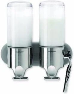 Simplehuman Zeepdispenser Wand Duo - RVS - 22.6x9.4x24.5 Cm - Zilver -Badkamer Product Winkel 943x1200 1