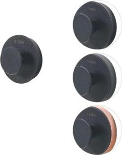 Tiger Urban Toiletaccessoireset - Toiletborstel Met Houder - Toiletrolhouder Met Klep - Handdoekhaak - Zwart -Badkamer Product Winkel 947x1200