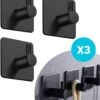 Qitch & Quisine Handdoekhaakjes - Set Van 3 Zwarte Haakjes - Zelfklevend - Waterbestendig - RVS 1 Qitch & Quisine Handdoekhaakjes - Set Van 3 Zwarte Haakjes - Zelfklevend - Waterbestendig - RVS -Badkamer Product Winkel 973x1200