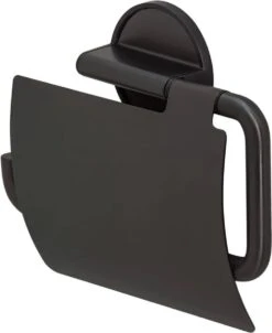 Tiger Tune - Toiletrolhouder Met Klep - Zwart Metaal Geborsteld / Zwart -Badkamer Product Winkel 983x1200